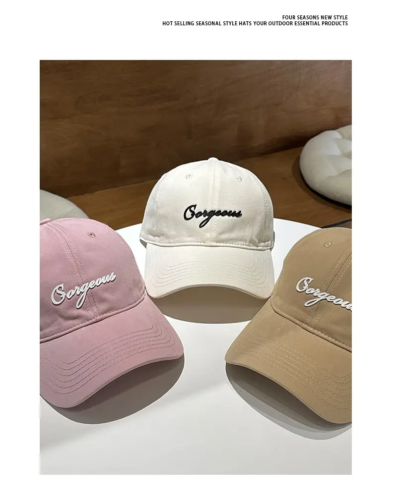Women's Pink Embroidered Baseball Cap Serious — feature 8