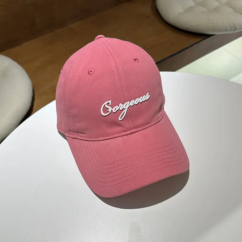 Women's Pink Embroidered Baseball Cap Serious - Image 3