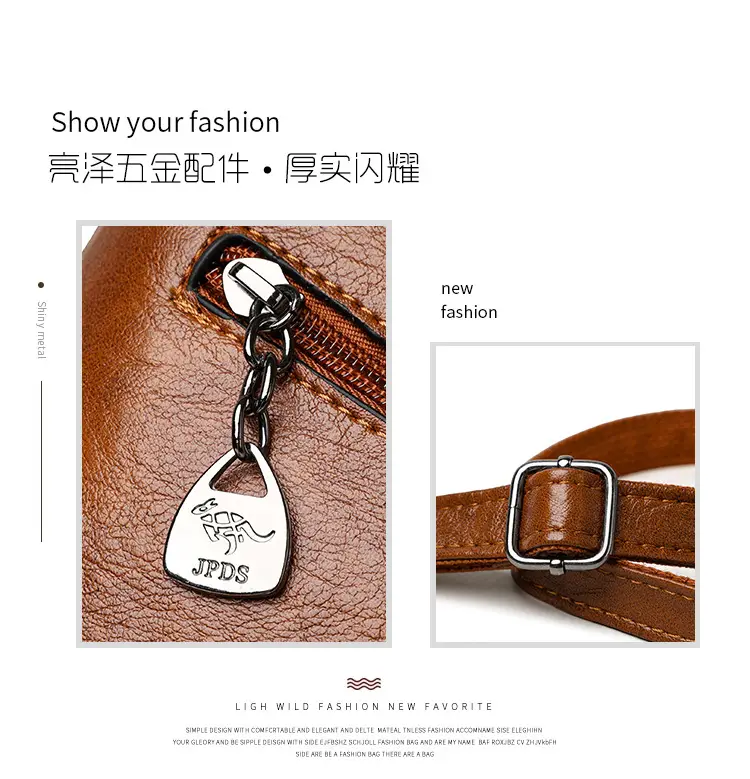 Black Leather Crossbody Bag with Logo Print — feature 10