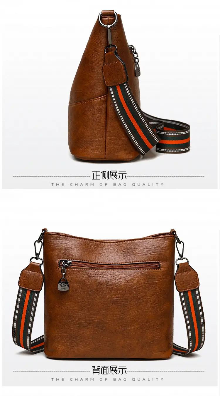 Black Leather Crossbody Bag with Logo Print — feature 14
