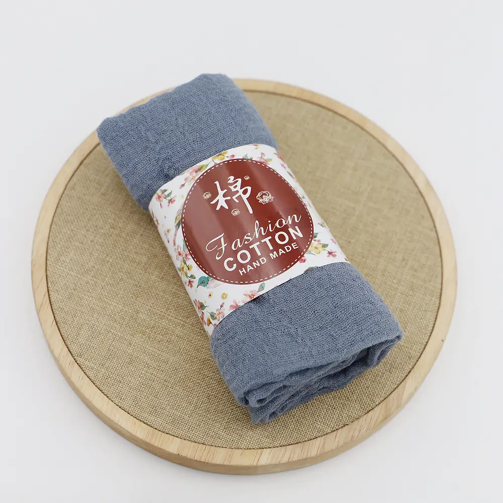 New Muslim Pleated Rayon Scarf with Hairy Edge Women's Turban