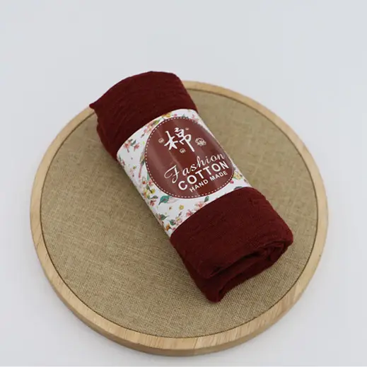 New Muslim Pleated Rayon Scarf with Hairy Edge Women's Turban
