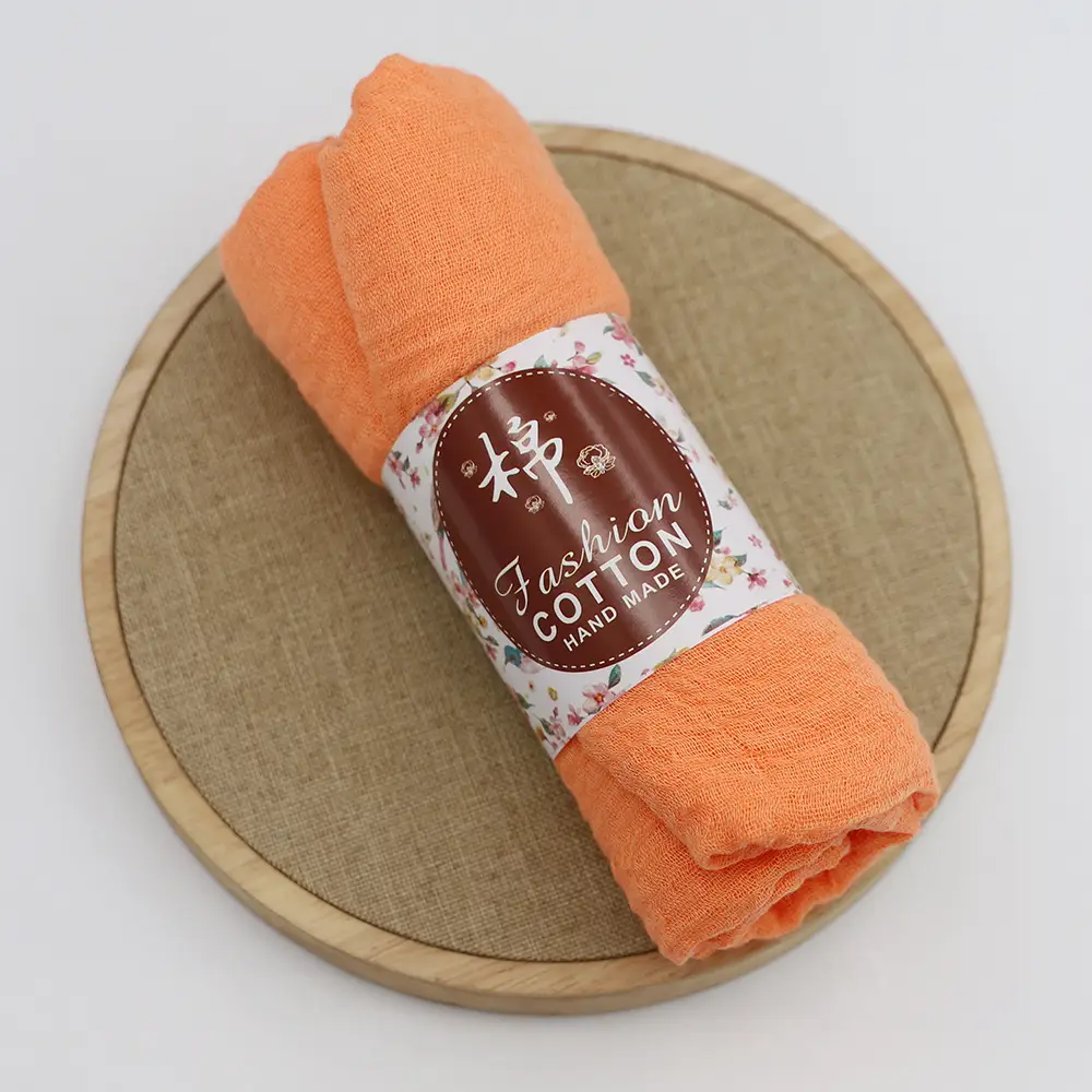 New Muslim Pleated Rayon Scarf with Hairy Edge Women's Turban