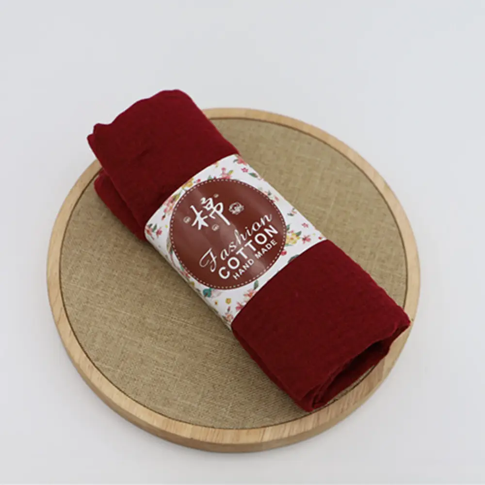 New Muslim Pleated Rayon Scarf with Hairy Edge Women's Turban