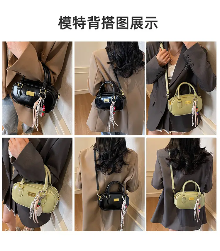 Women's Creamy White Bowtie Shoulder Bag with Tassel — feature 12