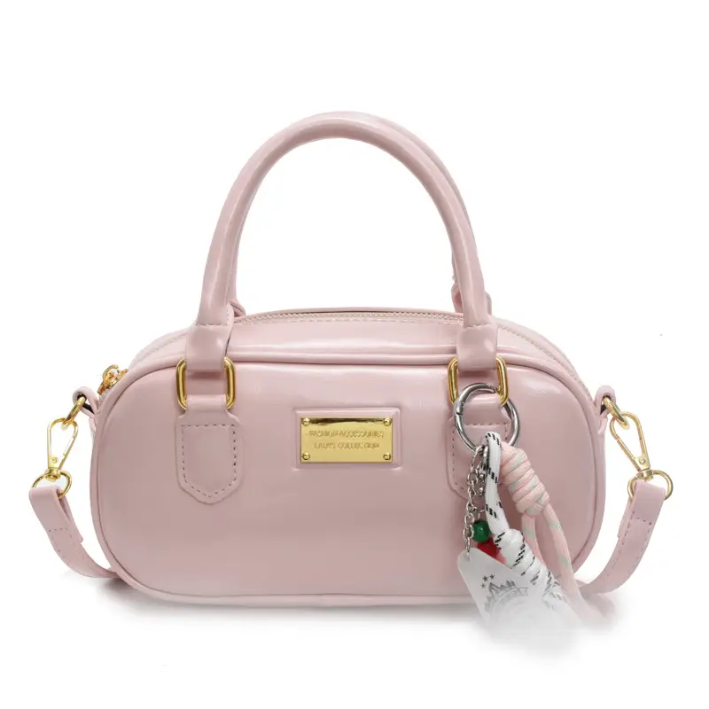 Women's Creamy White Bowtie Shoulder Bag with Tassel