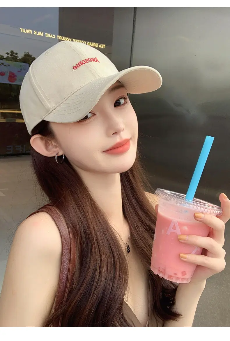 Black Hard-Top Baseball Cap for Women with Wide Brim — feature 13