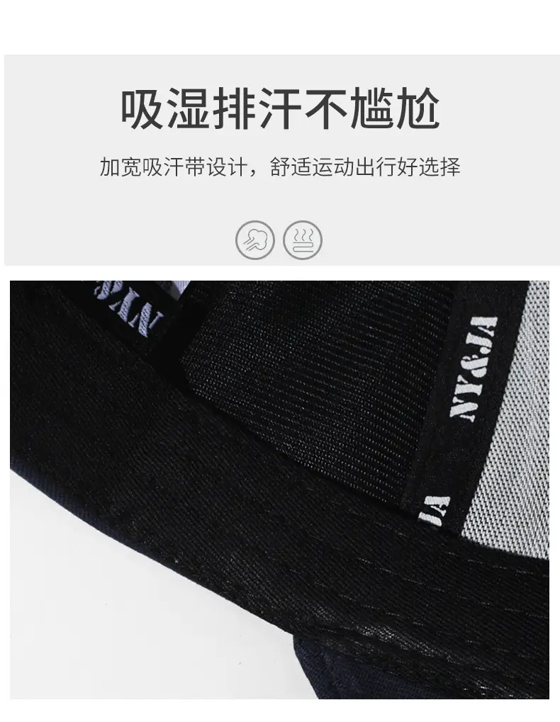 Men's Navy Blue N-Letter Baseball Cap with Embroidery — feature 3