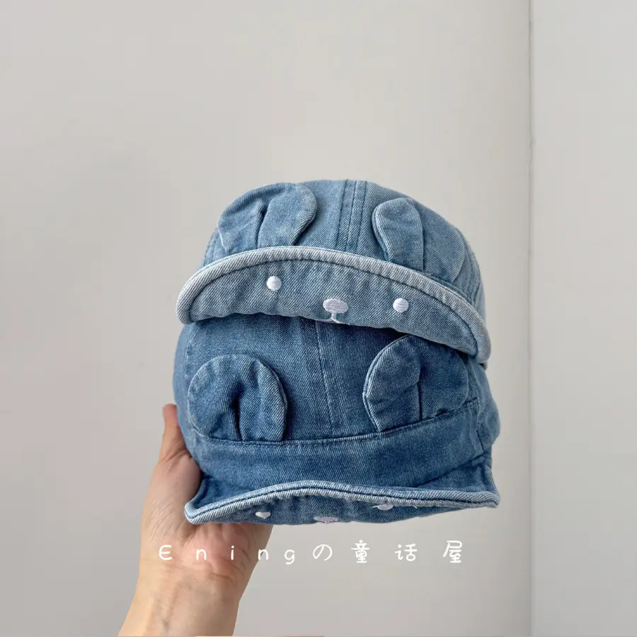 Denim Baseball Cap for Boys Girls Sunshade Cap