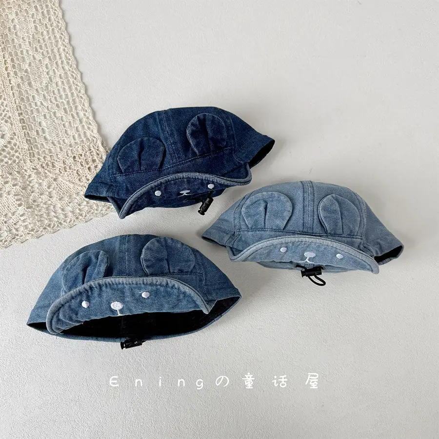 Denim Baseball Cap for Boys Girls Sunshade Cap
