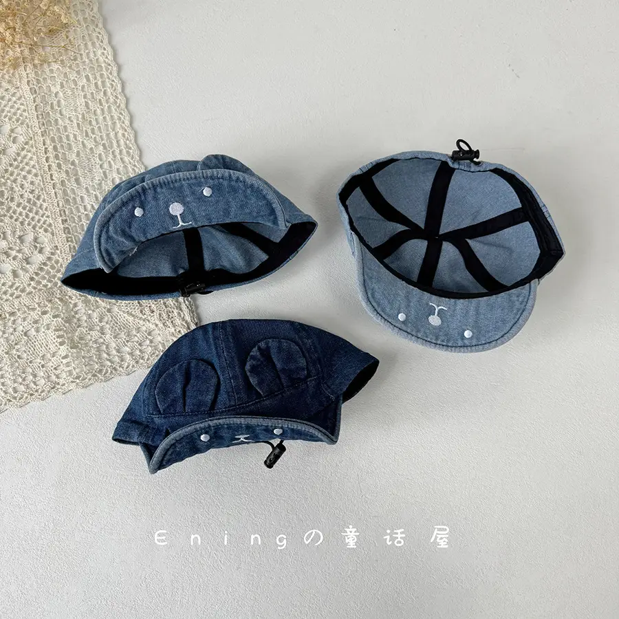 Denim Baseball Cap for Boys Girls Sunshade Cap