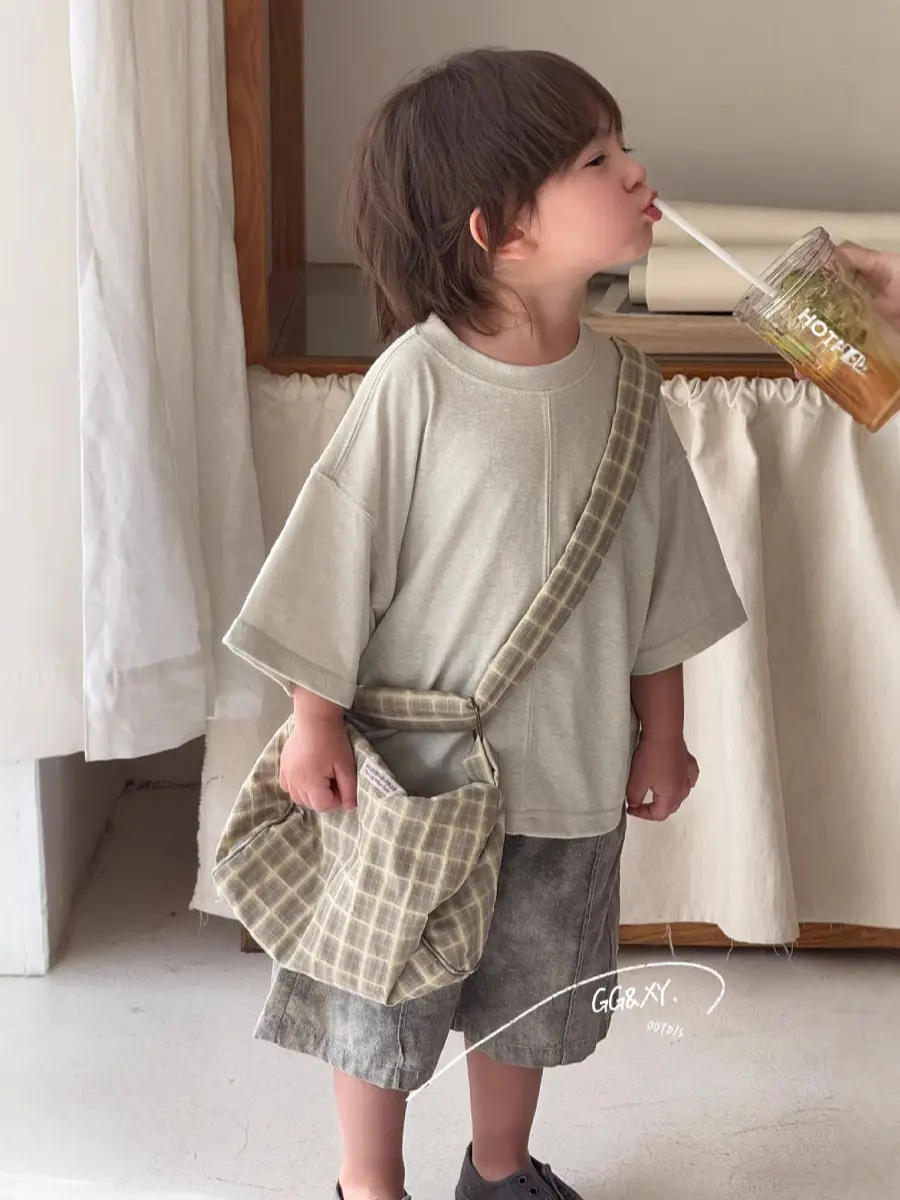 Boys Two-Piece Summer Set Thin Korean Style Shorts T-Shirt