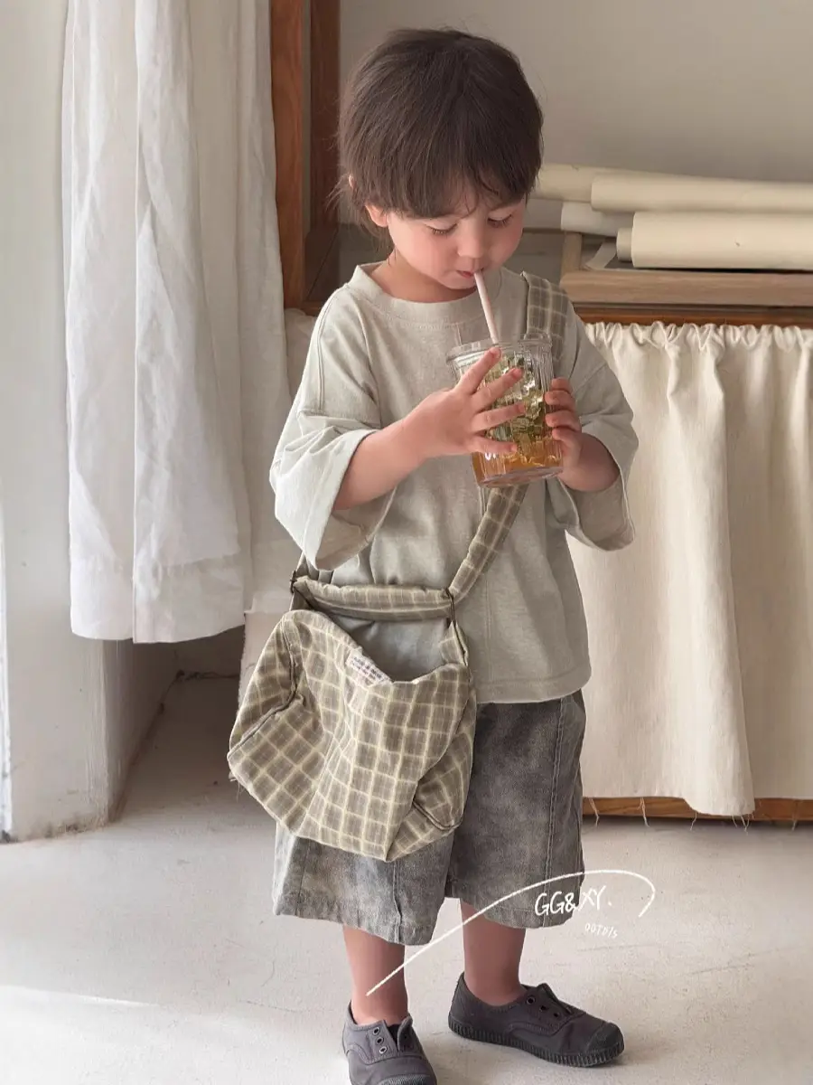 Boys Two-Piece Summer Set Thin Korean Style Shorts T-Shirt