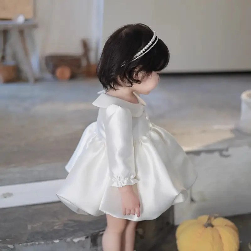 Baby Girl Birthday Dress, Autumn New High-End Dress, One-Year-Old Princess Dress, Flower Girl Wedding Dress, Tutu Dress