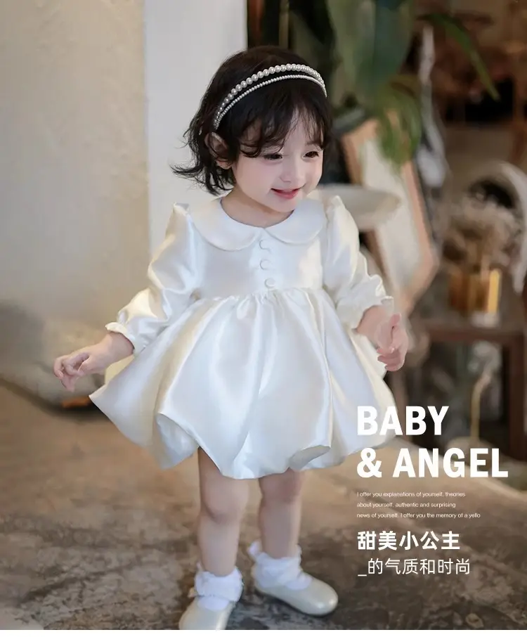 Baby Girl Birthday Dress, Autumn New High-End Dress, One-Year-Old Princess Dress, Flower Girl Wedding Dress, Tutu Dress — feature 2