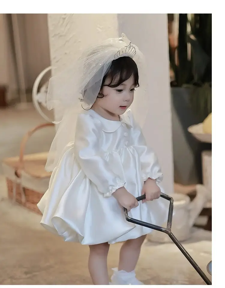 Baby Girl Birthday Dress, Autumn New High-End Dress, One-Year-Old Princess Dress, Flower Girl Wedding Dress, Tutu Dress — feature 9