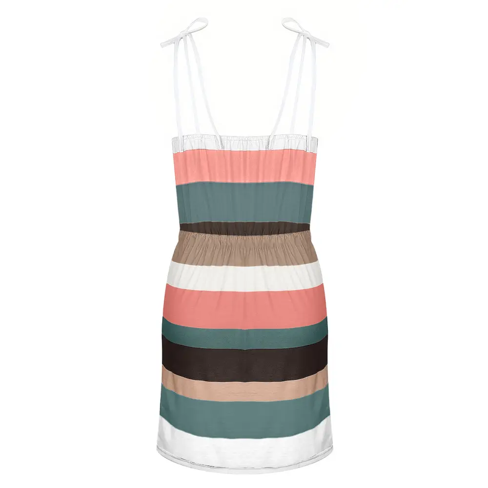 2025 Women's Striped V-Neck V-Shorts Set - Image 12