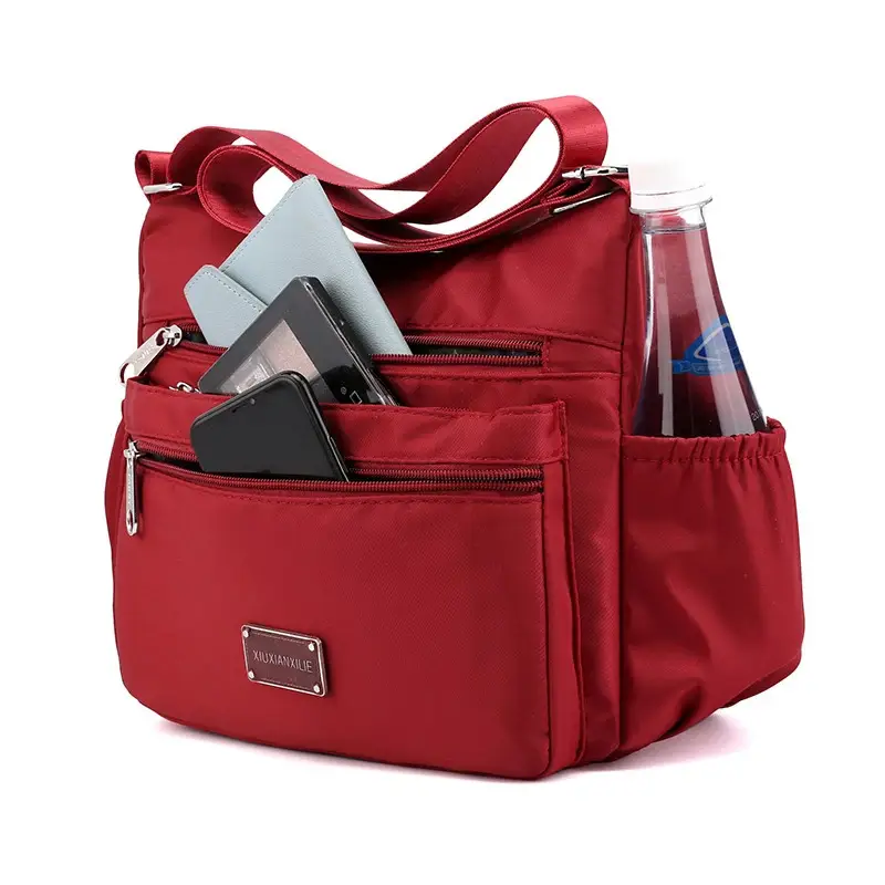 Purple 4-Zone Shoulder Bag for Women - Image 5