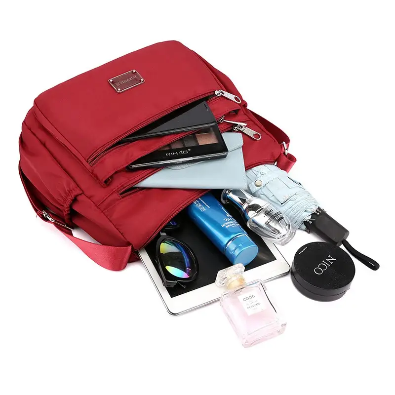 Purple 4-Zone Shoulder Bag for Women - Image 7