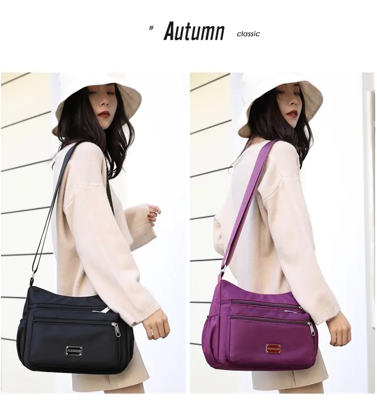 Purple 4-Zone Shoulder Bag for Women — feature 23