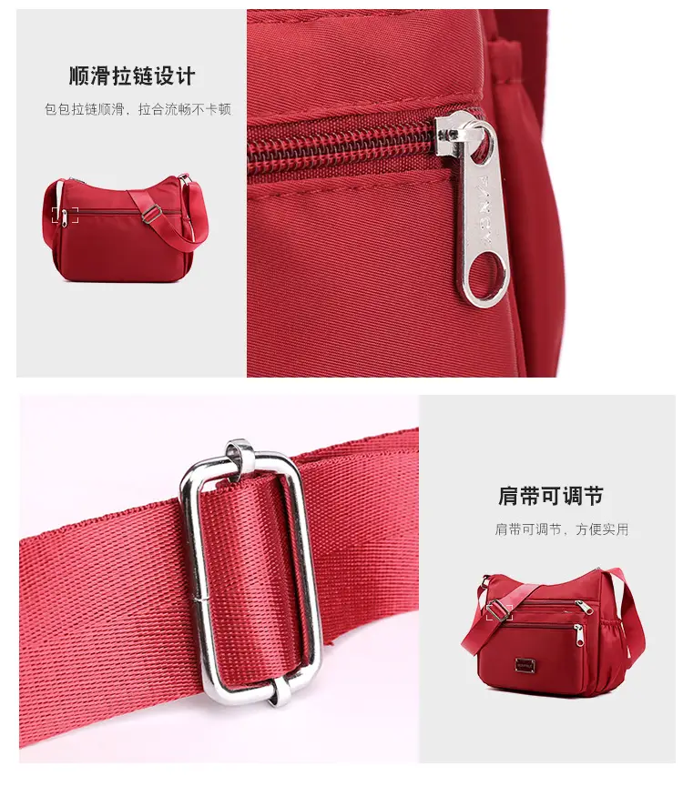 Purple 4-Zone Shoulder Bag for Women — feature 30