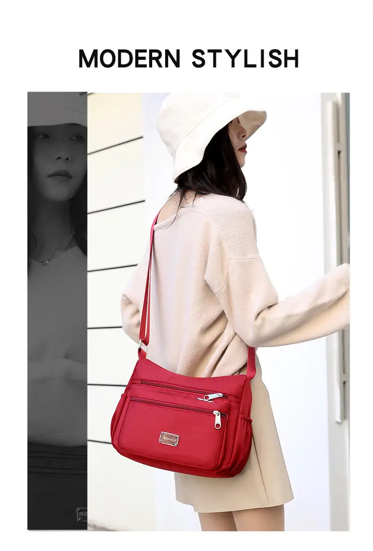 Purple 4-Zone Shoulder Bag for Women — feature 6