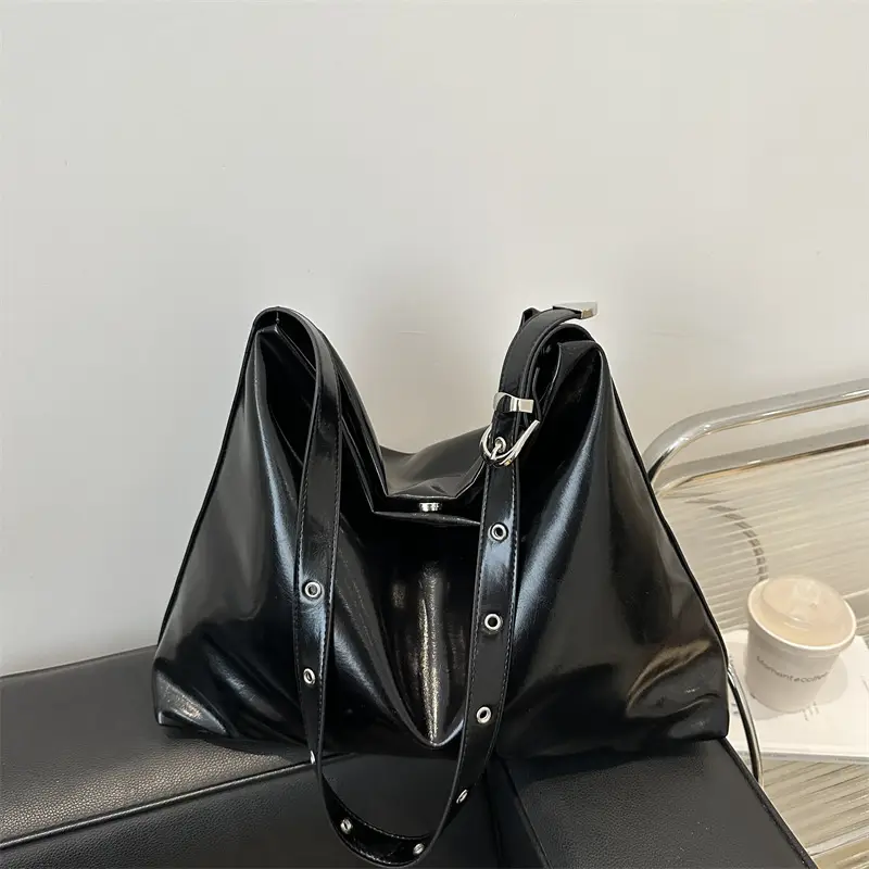 Black Large Shoulder Bag Women 2025 New Arrival - Image 7