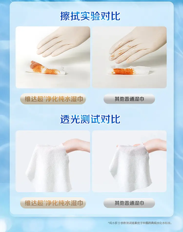 Vida Wet Tissue Adult's Realable Wear Cleansing Pure Water Shoes Wipe Wipe Large Packaging Household Baby Hand Mouth Wipe Paper β feature 6