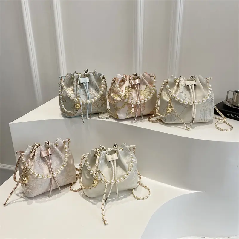 Pearl Embroidered Crossbody Bag for Women 2025 Spring - Image 9
