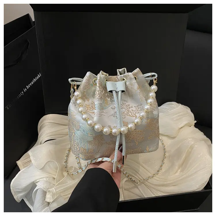Pearl Embroidered Crossbody Bag for Women 2025 Spring — feature 11