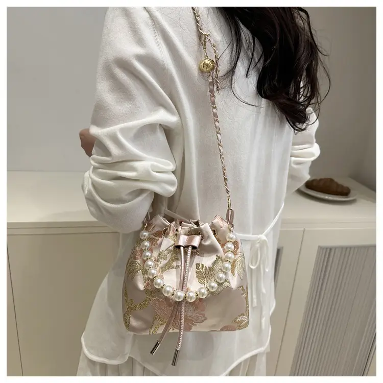 Pearl Embroidered Crossbody Bag for Women 2025 Spring — feature 29