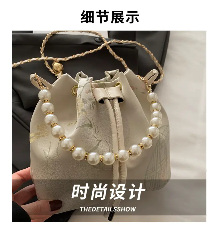 Pearl Embroidered Crossbody Bag for Women 2025 Spring — feature 4