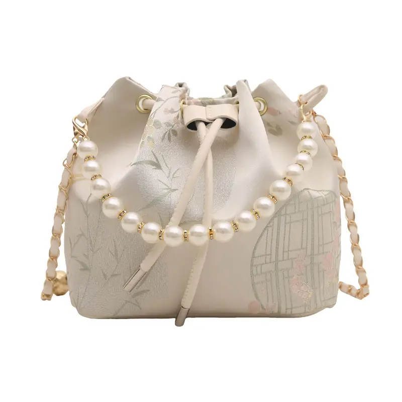 Pearl Embroidered Crossbody Bag for Women 2025 Spring - Image 4