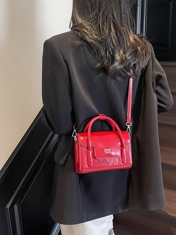 Red Minimalist Women's Shoulder Crossbody Bag 2026 - Image 7