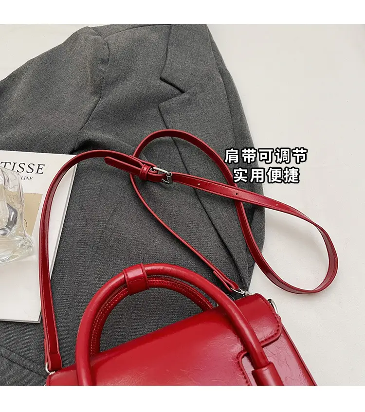 Red Minimalist Women's Shoulder Crossbody Bag 2026 — feature 6
