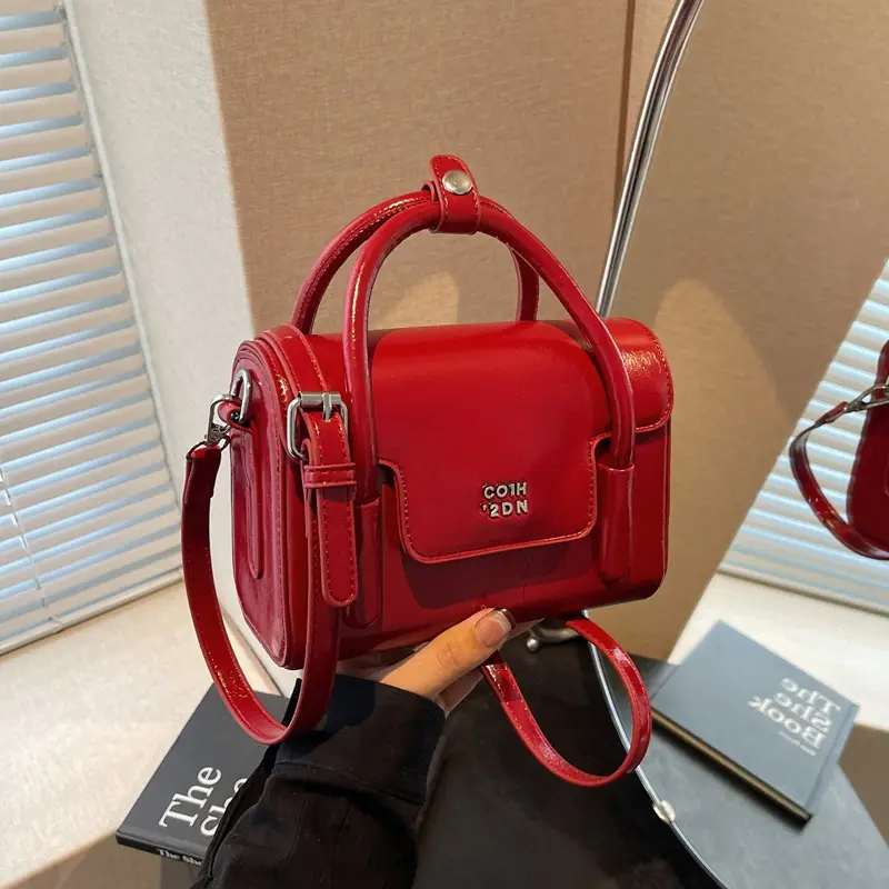Red Minimalist Women's Shoulder Crossbody Bag 2026 - Image 2