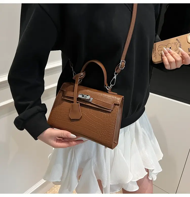 Women's High-end Embossed Kelly Shoulder Bag 2025 — feature 19