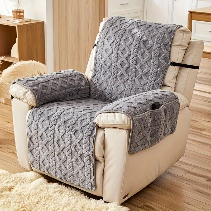 Thickened Jacquard Fleece Sofa Cover for Single Chair - Image 8
