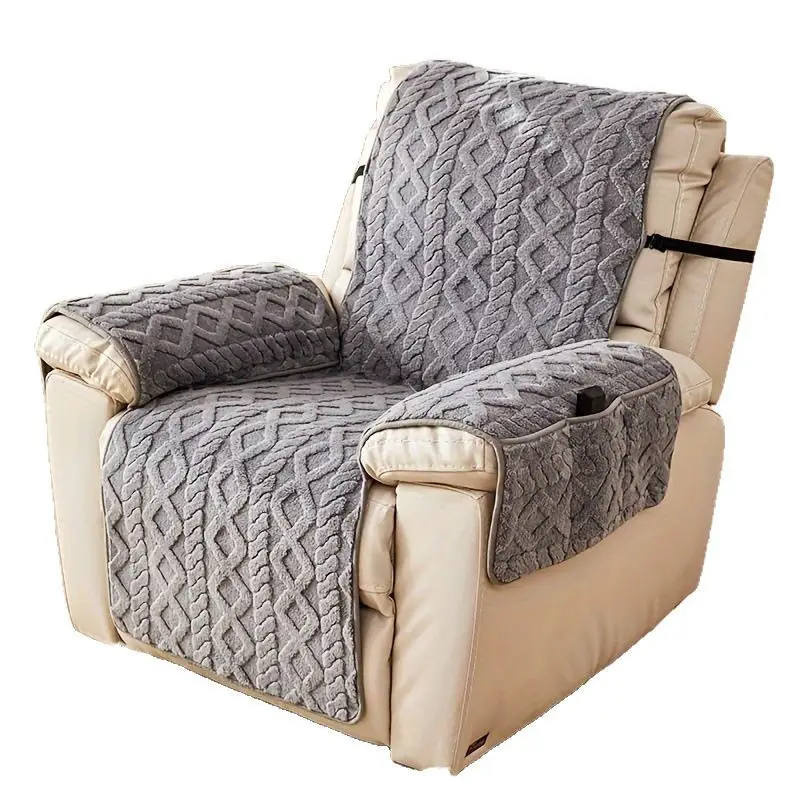 Thickened Jacquard Fleece Sofa Cover for Single Chair - Image 9