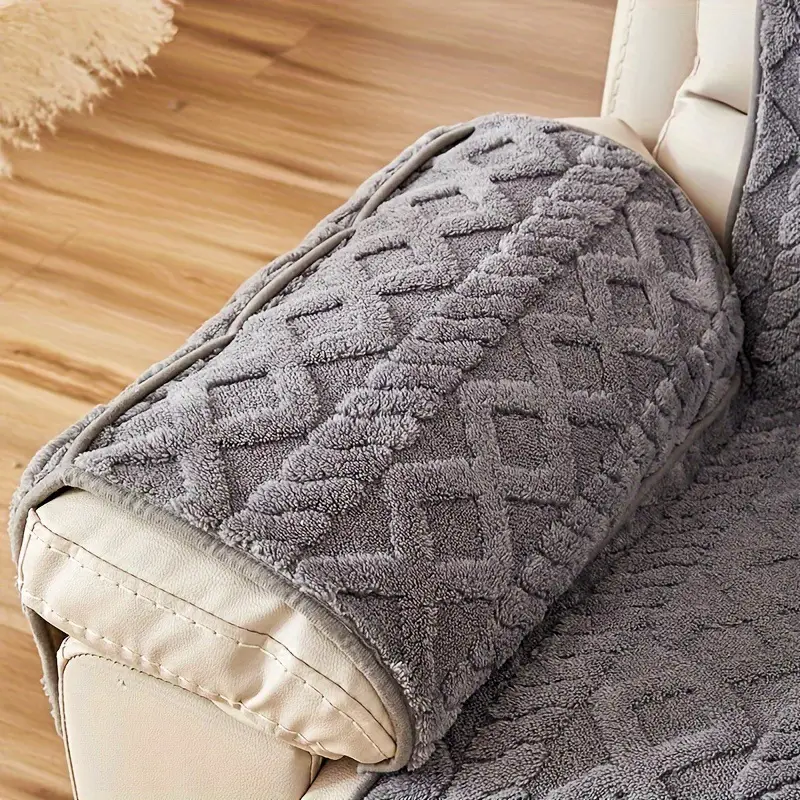 Thickened Jacquard Fleece Sofa Cover for Single Chair — feature 6