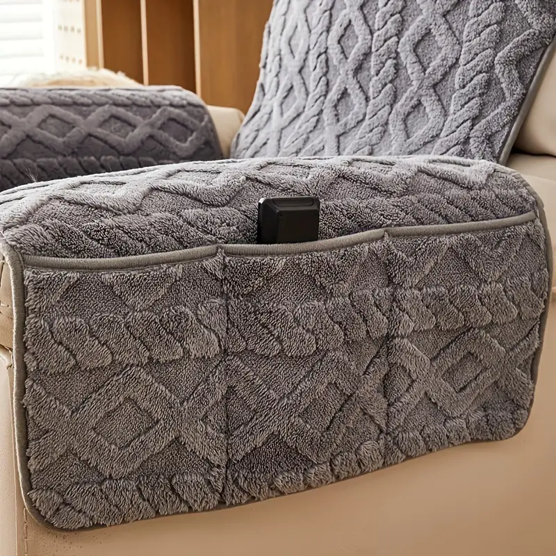Thickened Jacquard Fleece Sofa Cover for Single Chair — feature 7