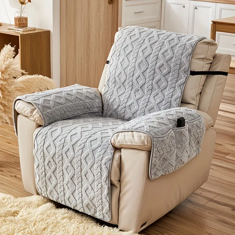 Thickened Jacquard Fleece Sofa Cover for Single Chair - Image 2