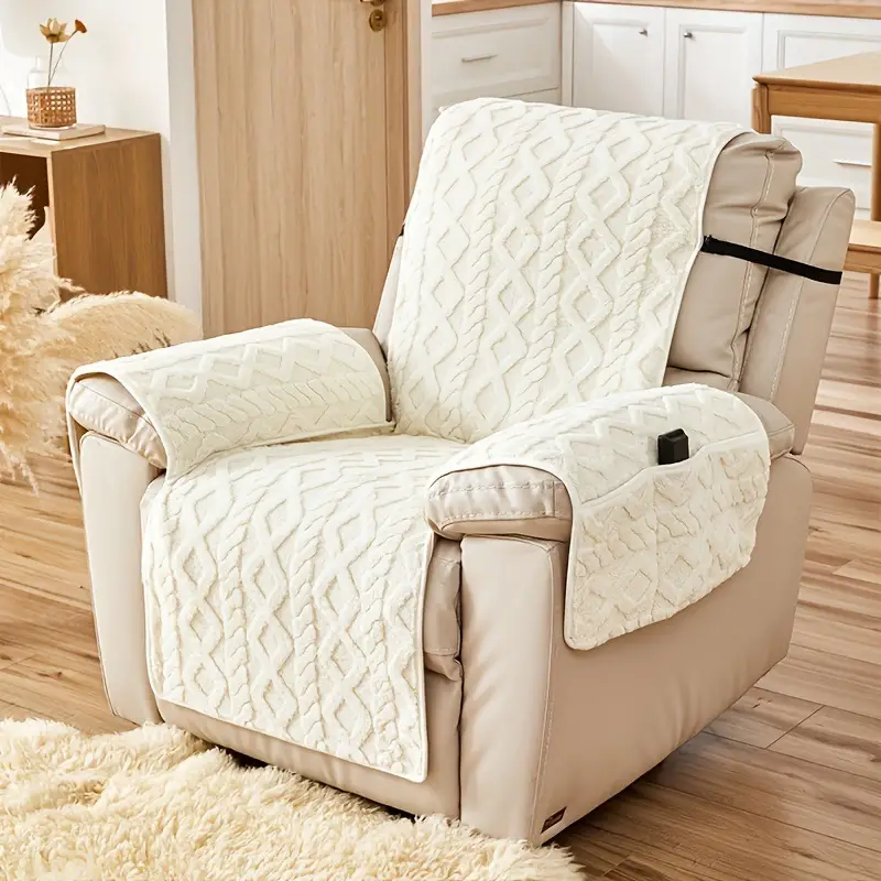 Thickened Jacquard Fleece Sofa Cover for Single Chair - Image 3