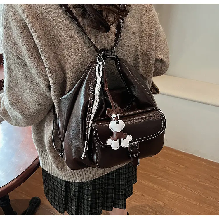 Retro Brown Shoulder Tote Bag for Women 2025 New Arrival — feature 20
