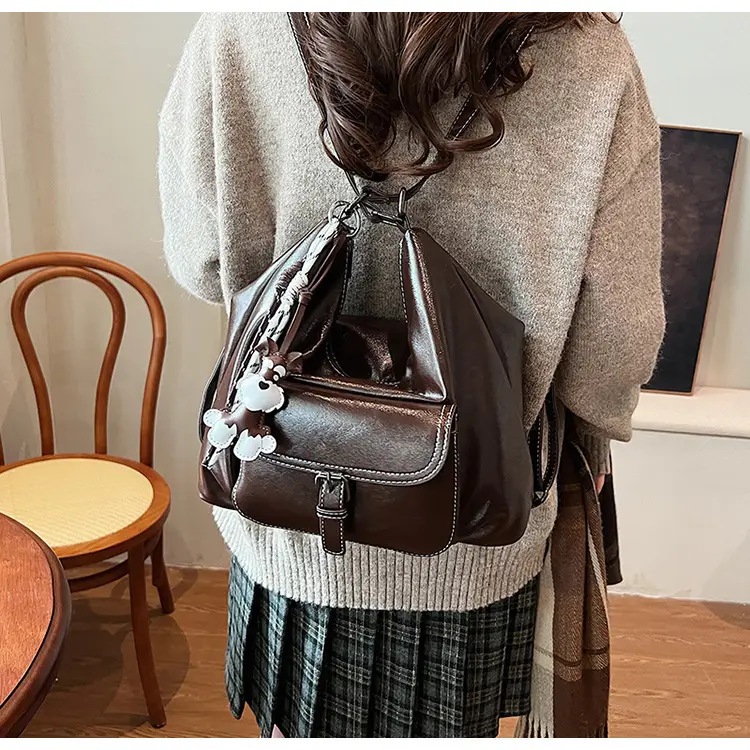 Retro Brown Shoulder Tote Bag for Women 2025 New Arrival — feature 21