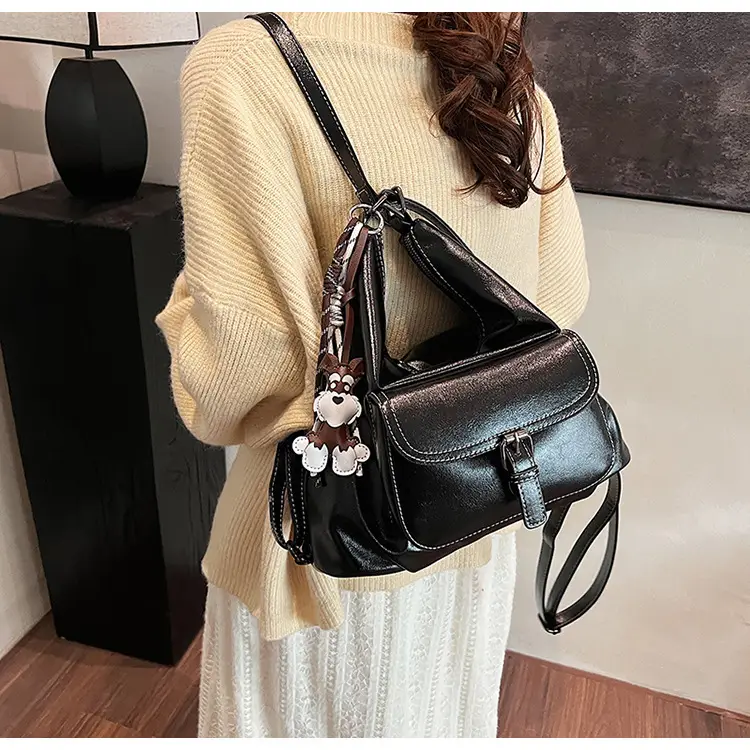 Retro Brown Shoulder Tote Bag for Women 2025 New Arrival — feature 26