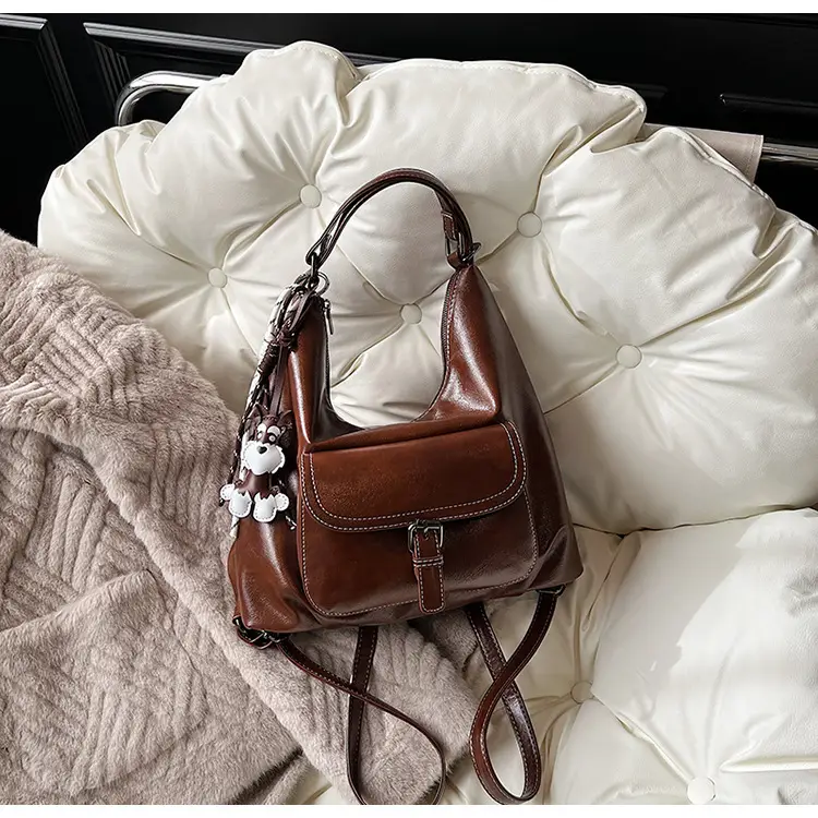 Retro Brown Shoulder Tote Bag for Women 2025 New Arrival — feature 28