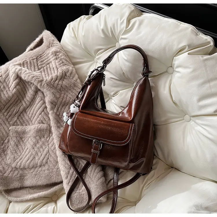 Retro Brown Shoulder Tote Bag for Women 2025 New Arrival — feature 29