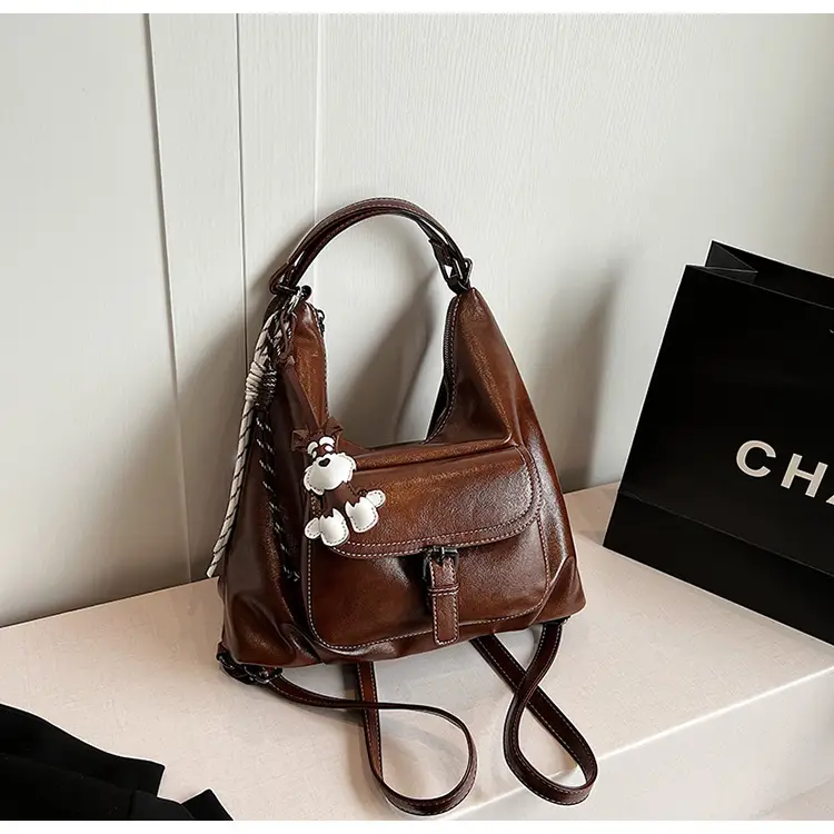 Retro Brown Shoulder Tote Bag for Women 2025 New Arrival — feature 30