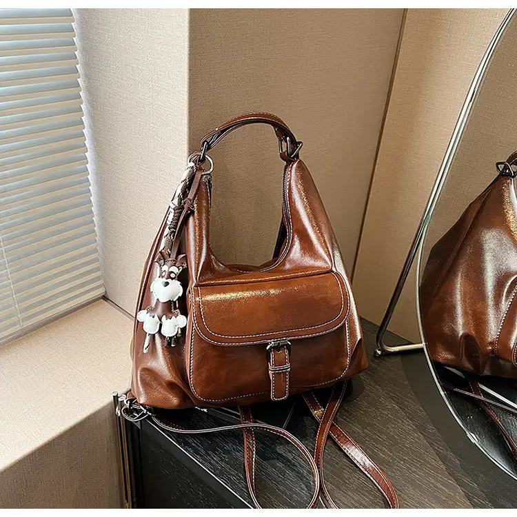 Retro Brown Shoulder Tote Bag for Women 2025 New Arrival — feature 38